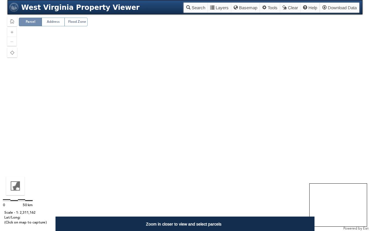 Monongalia County property records on the West Virginia parcel viewer